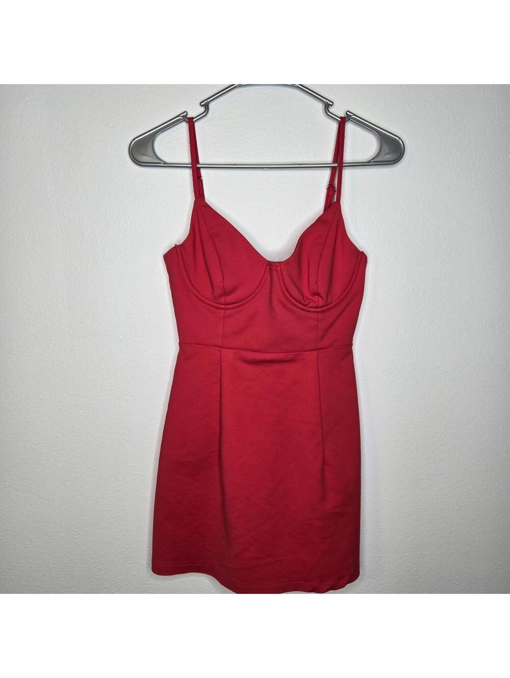 Princess Polly Red Novella Dress Size 2